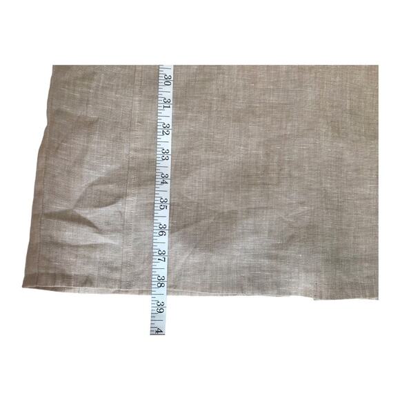 Ann Taylor Loft Dress Womens Size 4 Beige 100% Linen Sleeveless Sequin Sheath - Picture 11 of 11
